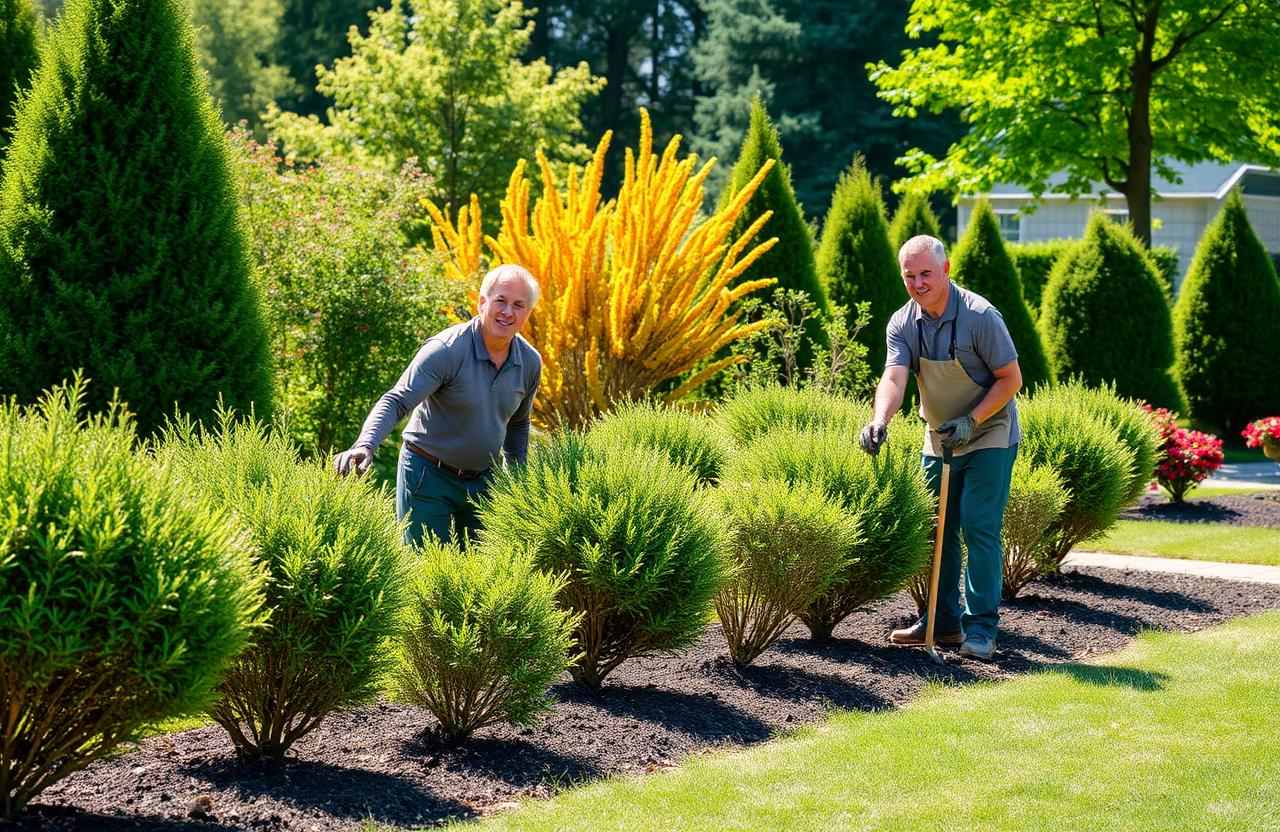 Stratttersing Co. landscaping crew at work